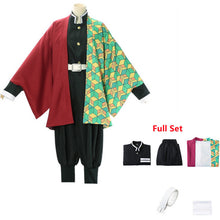 Load image into Gallery viewer, Anime Demon Slayer Cosplay Costume Kamado Tanjirou Nezuko Kimetsu No Yaiba Kochou Shinobu Women Kimono Set Halloween Uniform Men