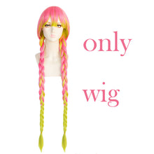 Load image into Gallery viewer, Demon Slayer Kimetsu No Yaiba Cosplay Costumes Kanroji Mitsuri Adult Child Halloween Costume Wig Suit