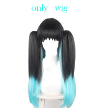 Load image into Gallery viewer, Demon Slayer Kimetsu No Yaiba Cosplay Costumes Tokitou Muichirou Black Skirt Adult Child Halloween Costume Wig Suit