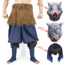 Load image into Gallery viewer, Demon Slayer Kimetsu No Yaiba Hashibira Inosuke Cosplay Costume Pig Mask Pants Outfit Halloween Carnival Costumes Clothes