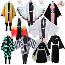 Load image into Gallery viewer, Anime Demon Slayer: Kimetsu No Yaiba Zenitsu Giyu Tanjirou Kamado Nezuko Women Kids Men Kimono Uniform Cosplay Costume