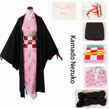 Load image into Gallery viewer, Anime Demon Slayer: Kimetsu No Yaiba Zenitsu Giyu Tanjirou Kamado Nezuko Kids Men Kimono Uniform Cosplay Costume