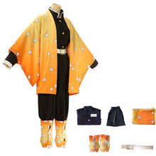 Load image into Gallery viewer, Anime Demon Slayer Kimetsu no Yaiba Agatsuma Zenitsu Cosplay Costume Kimono Uniform Halloween Christmas Party clothes