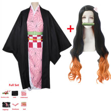 Load image into Gallery viewer, Anime Demon Slayer Kimetsu no Yaiba Cosplay Costume Nezuko Kamado Kimono Uniform Halloween Clothes