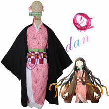 Load image into Gallery viewer, Demon Slayer Kimetsu no Yaiba Cosplay Costumes Kibutsuji Muzan Cosplay Costume Women Kimono Uniforms Clothes Dresses Wig