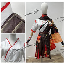 Load image into Gallery viewer, Anime Game Genshin Impact Kiryu Kazuha Battle Suit Kaedehara Wanye Uniform Wig Cosplay Costume Halloween Party