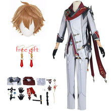 Load image into Gallery viewer, Anime Game Genshin Impact Tartaglia Cosplay Costume Childe Full Set Wig Earrings Halloween Party Costumes