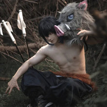 Load image into Gallery viewer, Anime Inosuke Cosplay Costume Demon Slayer Kimetsu No Yaiba Hashibira Inosuke Cosplay Pants Halloween Costume Pig Head Mask