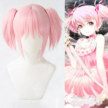 Load image into Gallery viewer, Anime Madoka Kaname Cosplay Wig Puella Magi Madoka Magica Heat Resistant Synthetic Hair Costume Wigs + Wig Cap