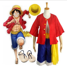 Load image into Gallery viewer, Monkey D Luffy Cosplay Costume Set Coat Shorts Belt Uniform