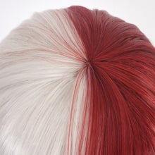 Load image into Gallery viewer, Anime My Hero Academia Boku no Hiro Akademia Shoto Todoroki Shouto White And Red Cosplay Wig+Wig Cap