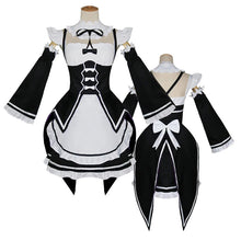 Load image into Gallery viewer, Anime Re Life In A Different World From Zero Ram/Rem Cosplay Costumes The Maid Outfit Halloween Costume Maid Servant Dress