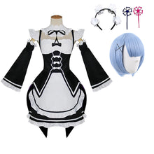 Load image into Gallery viewer, Anime Re Life In A Different World From Zero Ram/Rem Cosplay Costumes The Maid Outfit Halloween Costume Maid Servant Dress