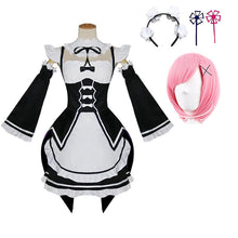 Load image into Gallery viewer, Anime Re Life In A Different World From Zero Ram/Rem Cosplay Costumes The Maid Outfit Halloween Costume Maid Servant Dress