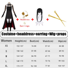 Load image into Gallery viewer, Anime Spy Family Yor Forger Cosplay Killer Assassin Gothic Halter Black Dress Outfit Cosplay Costume with Leather Stockings