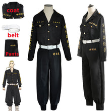 Load image into Gallery viewer, Anime Tokyo Revengers Ken Ryuguji Cosplay Costume Black Shirt Pants Uniform Draken Halloween Carnaval Clothes