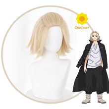 Load image into Gallery viewer, Anime Tokyo Revengers Manjiro Sano Cosplay Wig Light Blond Short Hair Heat Synthetic Fiber Hair + Free Wig Cap Role Play Men