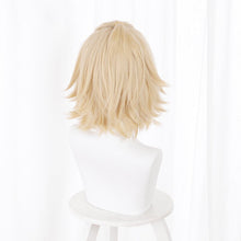 Load image into Gallery viewer, Anime Tokyo Revengers Manjiro Sano Cosplay Wig Light Blond Short Hair Heat Synthetic Fiber Hair + Free Wig Cap Role Play Men