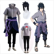 Load image into Gallery viewer, Uchiha Sasuke Cosplay Costume Shippuden Clothing Halloween Outfits Party Blazer Pants Waist Rope Hand Guard