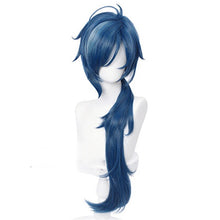 Load image into Gallery viewer, Anime Wigs Genshin Impact Kaeya Cosplay Men 80cm Long Ink-blue Wig Cosplay Costume Heat Resistant Synthetic Hair Peluca
