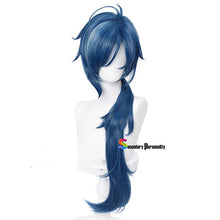 Load image into Gallery viewer, Anime Wigs Genshin Impact Kaeya Cosplay Men 80cm Long Ink-blue Wig Cosplay Costume Heat Resistant Synthetic Hair Peluca