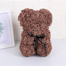 Load image into Gallery viewer, Artificial Flowers 25cm Rose Bear Girlfriend Anniversary Christmas Valentine's Day Gift Birthday Present For Wedding Party