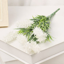 Load image into Gallery viewer, Artificial Flowers Flocked Plastic Lavender Bundle Fake Plants Wedding Bridle Bouquet