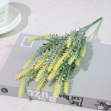 Load image into Gallery viewer, Artificial Flowers Flocked Plastic Lavender Bundle Fake Plants Wedding Bridle Bouquet