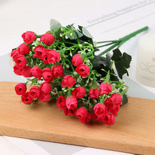 Load image into Gallery viewer, Artificial Flowers Rose Buds Lot Gypsophila Fake Artificial Plant Flower Bouquet For Wedding Home Festation DIY Decoration