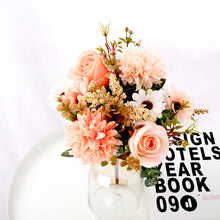 Load image into Gallery viewer, Artificial Flowers Rose lavender Hydrangea Daisy Autumn Hybrid Bouquet for Home Wedding Christmas Decor Fall Silk Fake Flower