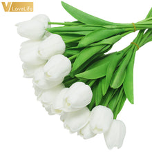 Load image into Gallery viewer, Artificial Tulip Flowers Mini Tulip Flowers Fakes Flowers Real Wedding Flowers Wedding Banquet Bridal Home Decor Valentines Day