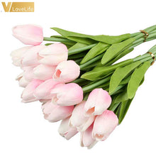 Load image into Gallery viewer, Artificial Tulip Flowers Mini Tulip Flowers Fakes Flowers Real Wedding Flowers Wedding Banquet Bridal Home Decor Valentines Day