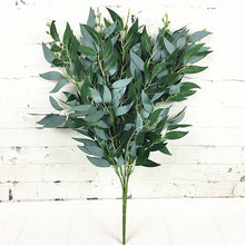 Load image into Gallery viewer, Artificial willow bouquet fake leaves for Home Christmas wedding decoration jugle party willow vine faux foliage plants wreath