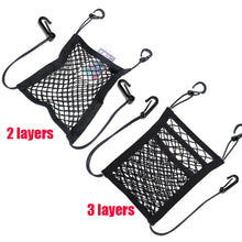 Load image into Gallery viewer, Car Storage Net Bag Organizer Holder Mesh Seat Back Hanging Trunk Luggage Hooks String Kit Off Road 4x4 Truck Auto Accessories