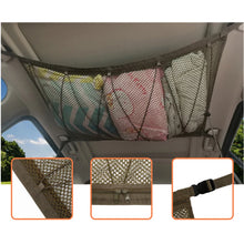 Load image into Gallery viewer, Car Ceiling Storage Net Roof Interior Storage Bag Car Storage Net Car Interior Cargo Net Bag Sundries Storage Bag