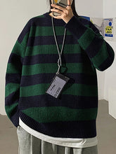 Load image into Gallery viewer, Autumn Winter Knitted Striped Sweater Women Casual Oversized Pullovers Sweaters Loose Warm Jumper Streetwear Teen Knitwear