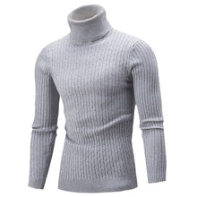 Load image into Gallery viewer, Autumn Winter Men's Turtleneck Sweater Men's Knitting Pullovers Rollneck Knitted Sweater Warm Men Jumper Slim Fit Casual Sweater