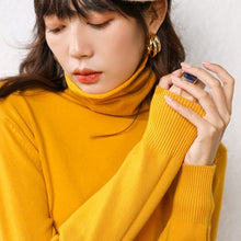 Load image into Gallery viewer, Women's Sweater Turtleneck Slim Fit Basic Pullovers Fashion Korean Knit Tops Bottoming Sweater Stretch Jumpers