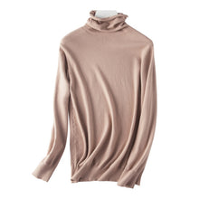 Load image into Gallery viewer, Women's Sweater Turtleneck Slim Fit Basic Pullovers Fashion Korean Knit Tops Bottoming Sweater Stretch Jumpers