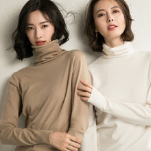 Load image into Gallery viewer, Women's Sweater Turtleneck Slim Fit Basic Pullovers Fashion Korean Knit Tops Bottoming Sweater Stretch Jumpers