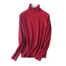 Load image into Gallery viewer, Women's Sweater Turtleneck Slim Fit Basic Pullovers Fashion Korean Knit Tops Bottoming Sweater Stretch Jumpers