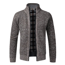 Load image into Gallery viewer, Autumn Winter Warm Cardigan Men Fleece Zipper Sweaters Jackets Mens Slim Fit Knitted Sweater coat Thick Cardigan Sweater Coat for Men