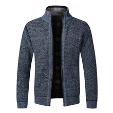 Load image into Gallery viewer, Autumn Winter Warm Cardigan Men Fleece Zipper Sweaters Jackets Mens Slim Fit Knitted Sweater coat Thick Cardigan Sweater Coat for Men