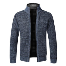 Load image into Gallery viewer, Autumn Winter Warm Cardigan Men Fleece Zipper Sweaters Jackets Mens Slim Fit Knitted Sweater coat Thick Cardigan Sweater Coat for Men
