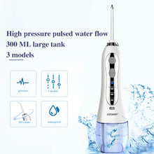 Load image into Gallery viewer, Azdent Portable Electric Oral Irrigator 3 Modes Cordless Water Dental Flosser USB Rechargeable Teeth Mouth Cleaner 300ml
