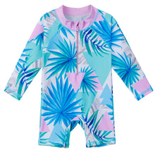Load image into Gallery viewer, Swimwear UPF50+ Print Baby Girl Swimsuit Long Sleeve Kids One Piece Toddler Infant Bathing Suit for Girls Boys Children