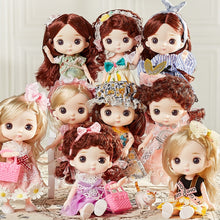 Load image into Gallery viewer, BJD Mini 16cm Doll 13 Movable Joints 1/8 Multi-color Eyeball Doll and Clothes Can Dress Up Girls DIY Toys Birthday Gifts