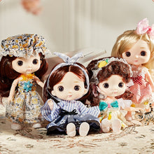 Load image into Gallery viewer, BJD Mini 16cm Doll 13 Movable Joints 1/8 Multi-color Eyeball Doll and Clothes Can Dress Up Girls DIY Toys Birthday Gifts