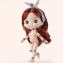 Load image into Gallery viewer, BJD Mini 16cm Doll 13 Movable Joints 1/8 Multi-color Eyeball Doll and Clothes Can Dress Up Girls DIY Toys Birthday Gifts