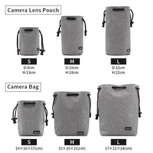 Load image into Gallery viewer, BOONA Camera Bag Lens Bag Camera Pouch Lens Case Drawstring Pouch for DSLR Nikon Canon Sony Pentax Waterproof Velvet Protect